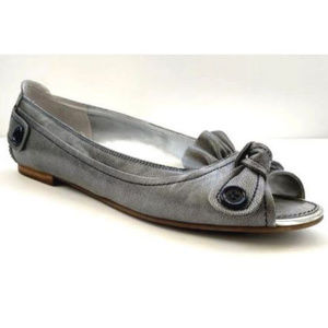 Anthropologie Schuler & Sons Ballet Bow Gray Flats